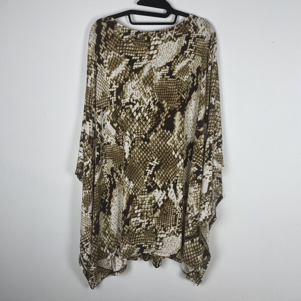 jones new‎ york 3x Blouse Animal Print Snake Print Tie Front Blouse​​​​​ - Picture 2 of 8